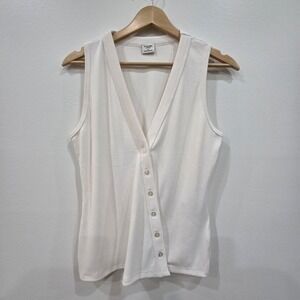 Abercrombie & Fitch Asymmetrical Button Sleeveless Tank Size M NWT